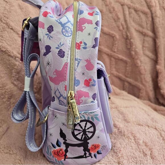 Disney Sleeping Beauty 11 Inch Vegan Leather Mini Backpack - Picture 6 of 6